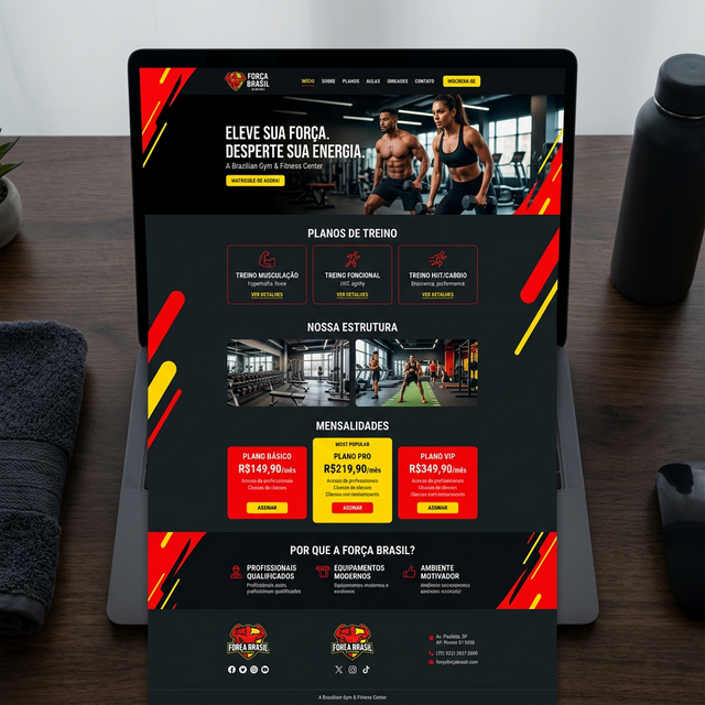 Site Academia e Fitness - Projeto Markenet